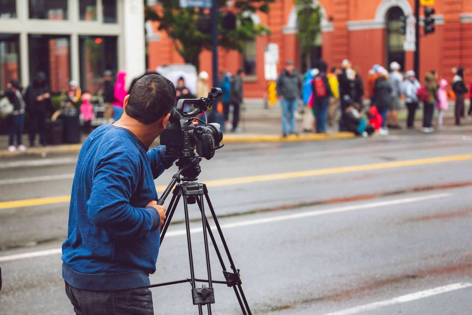 Professional video camera recording high-resolution footage that makes video files large